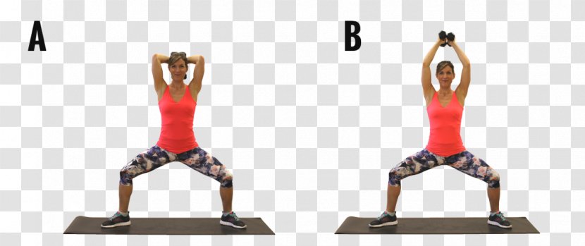 Shoulder Calf Dumbbell Squat Lunge - Cartoon - Gym Squats Transparent PNG