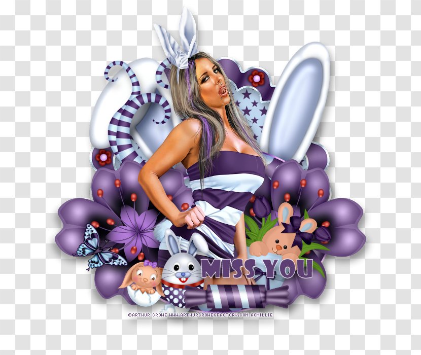 Fairy Cartoon Figurine - Violet Transparent PNG