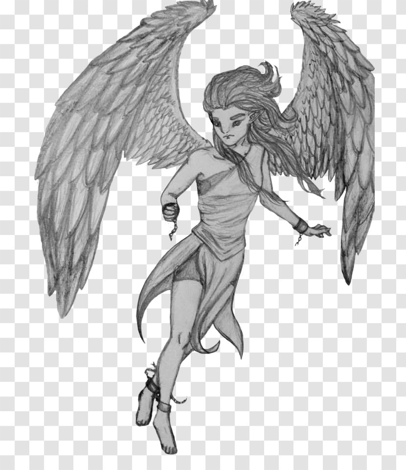 Fairy Bird Of Prey Mythology Demon - Heart Transparent PNG