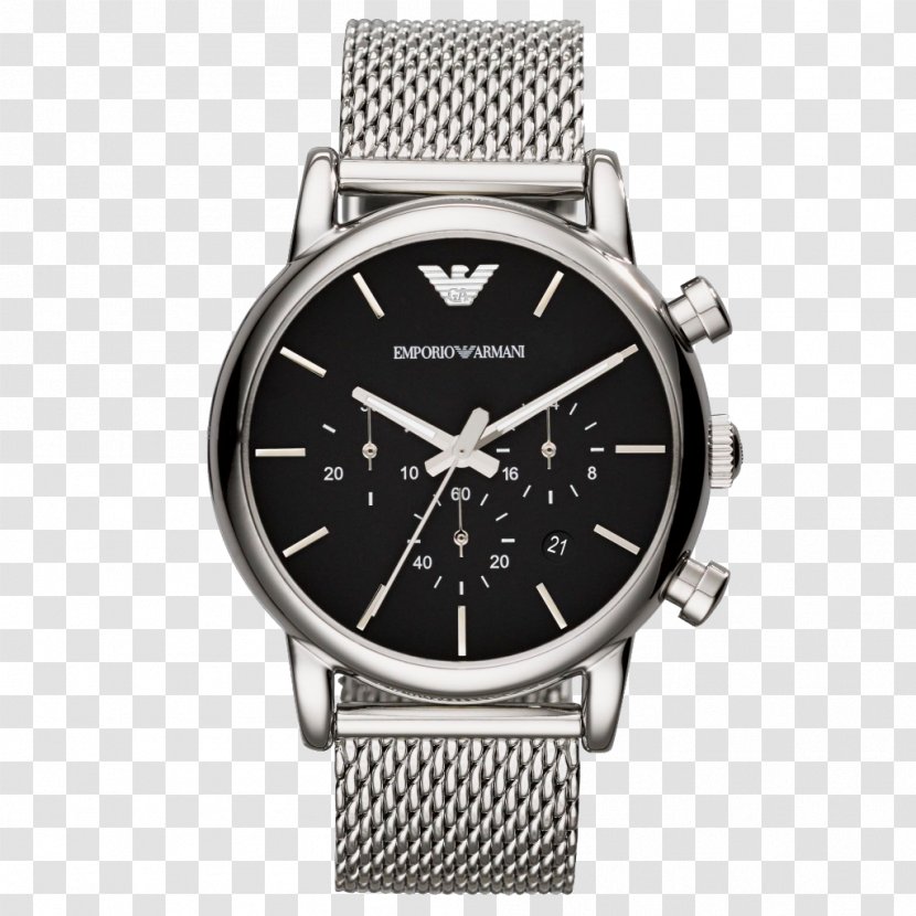 Emporio Armani AR1828 Watch Chronograph Quartz Clock - Metal Transparent PNG