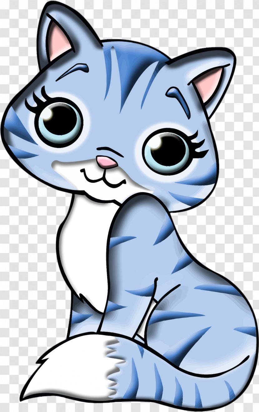 Cat Kitten Cuteness Clip Art - Artwork - Blue Cliparts Transparent PNG