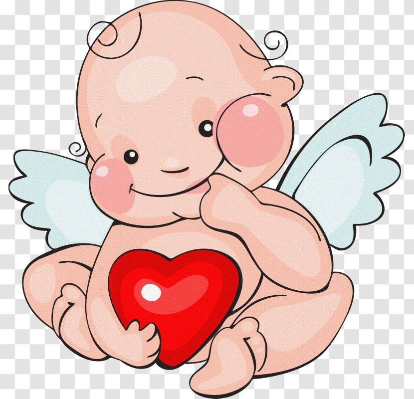 Valentines Day Love February 14 Affection - Silhouette - Baby Angel Transparent PNG
