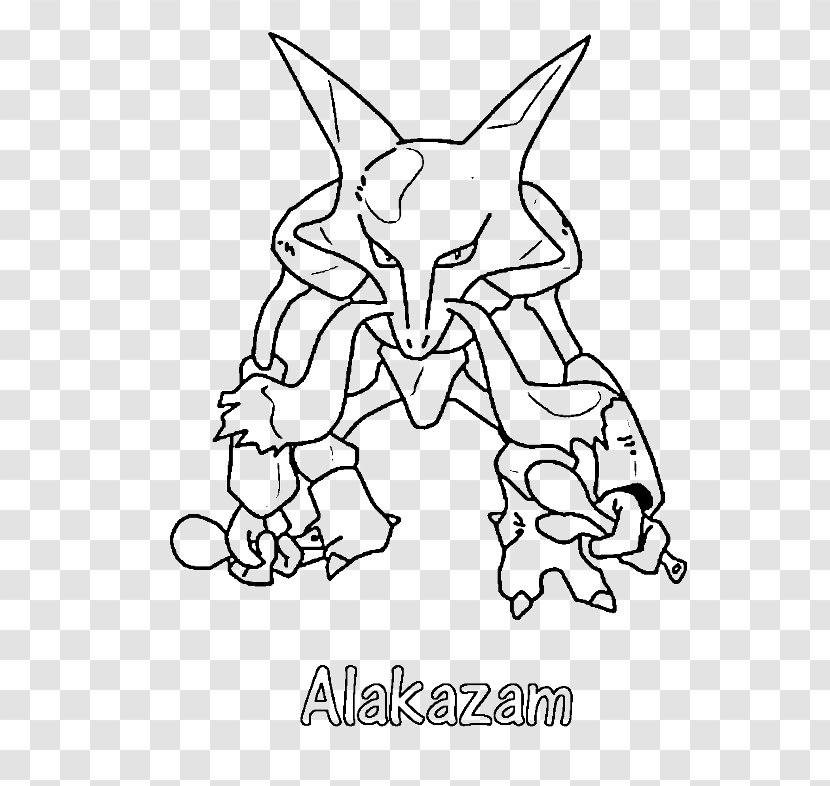 Pokémon Coloring Book Alakazam Drawing Ash Ketchum - Pokemon Transparent PNG