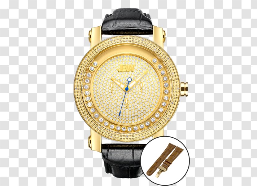 Watch Strap Gold Diamond Chronograph - Quartz Clock Transparent PNG