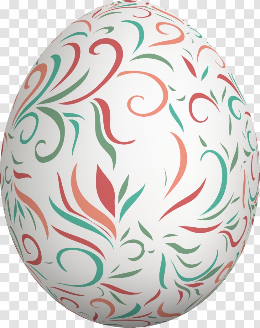 White - Vine - Hand Painted Eggs Transparent PNG