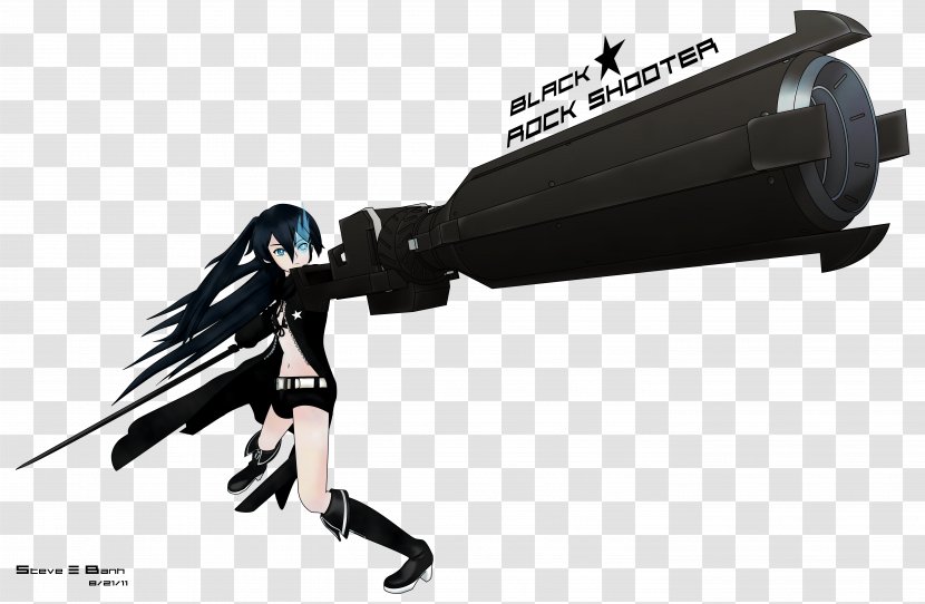 Machine Gun Black Rock Shooter Weapon - Flower Transparent PNG