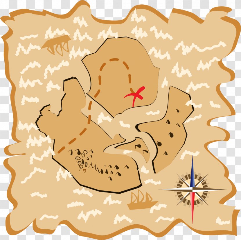 Drawing Clip Art - Map - Yellow Retro Transparent PNG