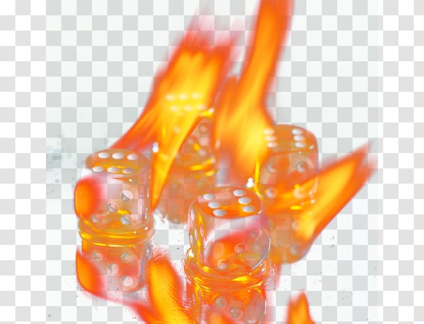 Orange - Flame Dice Transparent PNG