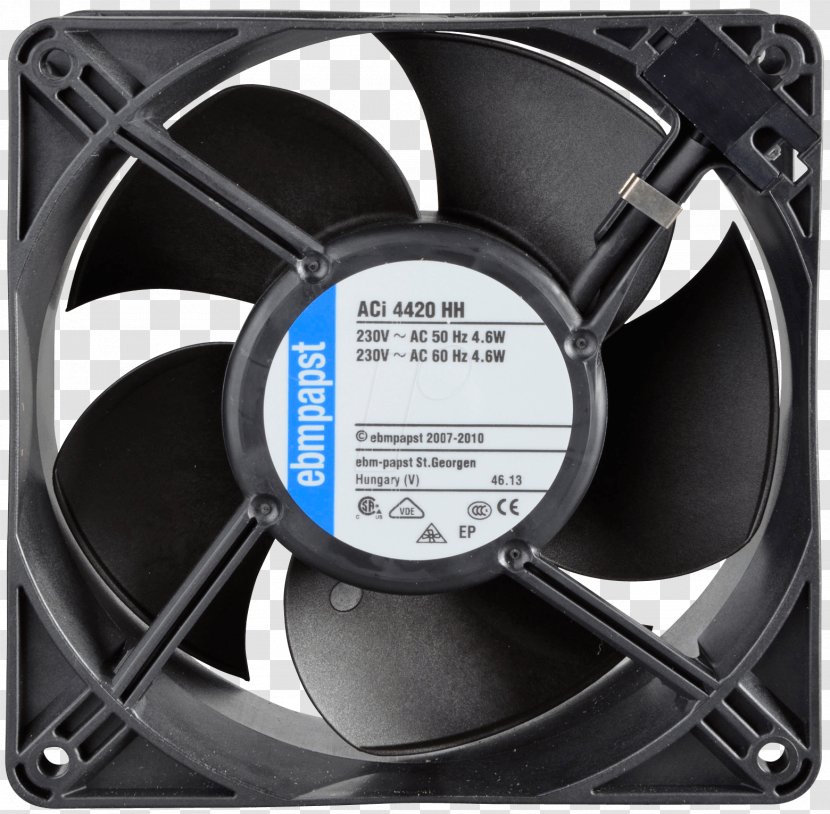 Computer System Cooling Parts Axial Fan Design Ebm-papst Efficient Energy Use - Pressure Transparent PNG