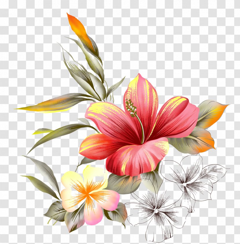 Watercolor Painting Flower Transparent PNG