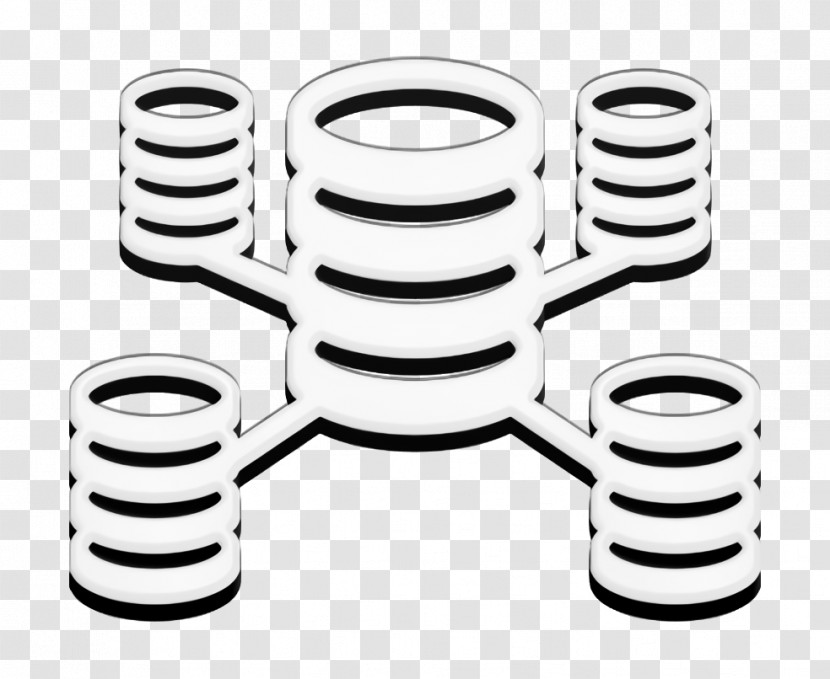 Technology Icon Database Interlinked Icon Network Icon Transparent PNG