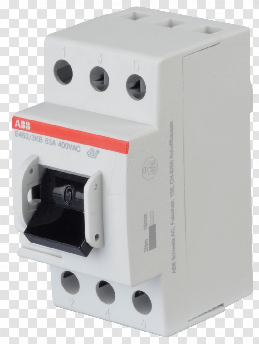 Circuit Breaker Electrical Switches Hauptschalter DIN Rail ABB Group - Distribution Board Transparent PNG
