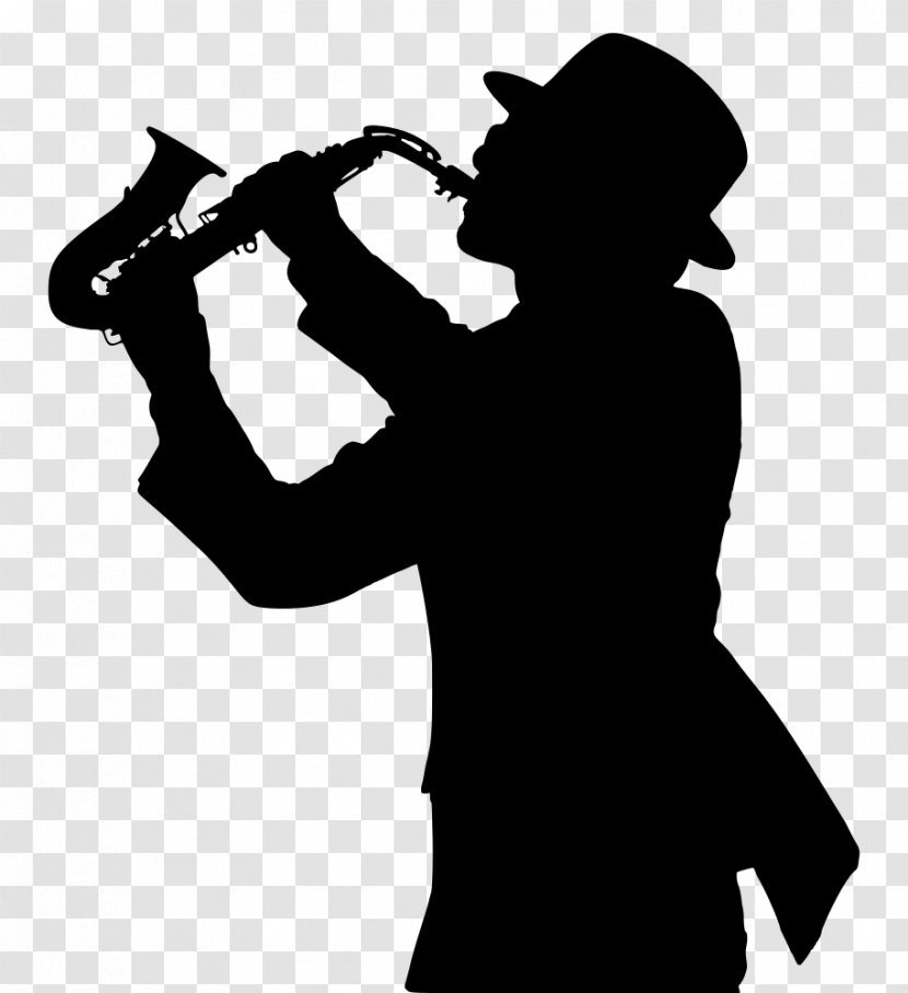 Saxophone Trumpeter Silhouette Jazz Musical Instruments - Tree - Silhouettes Transparent PNG