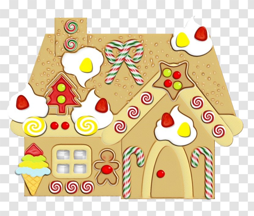 Watercolor Christmas - Play M Entertainment - Interior Design Gingerbread House Transparent PNG