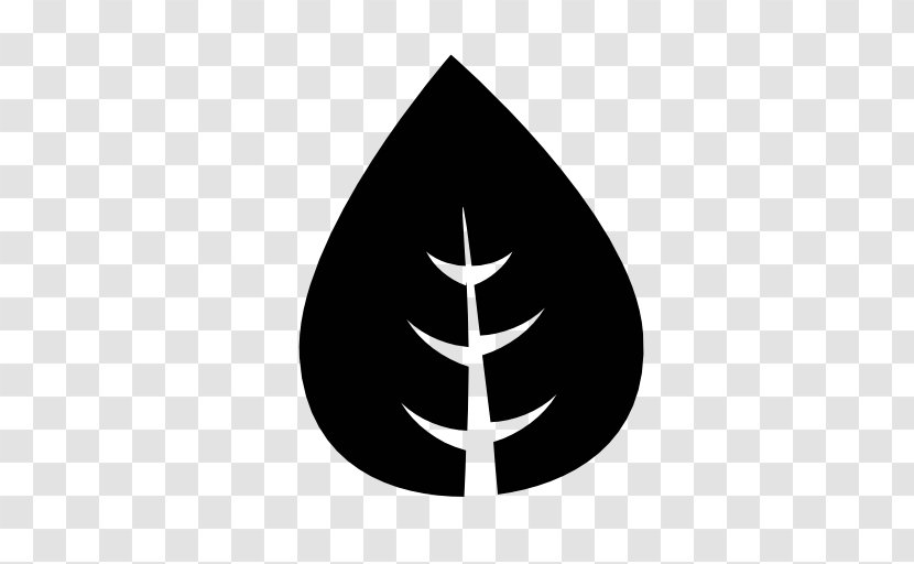 Symbol Leaf - Black And White Transparent PNG