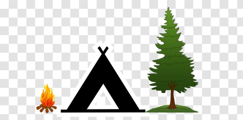 Christmas Tree Pine Camping Campsite Clip Art - Backpacking Hiking Transparent PNG