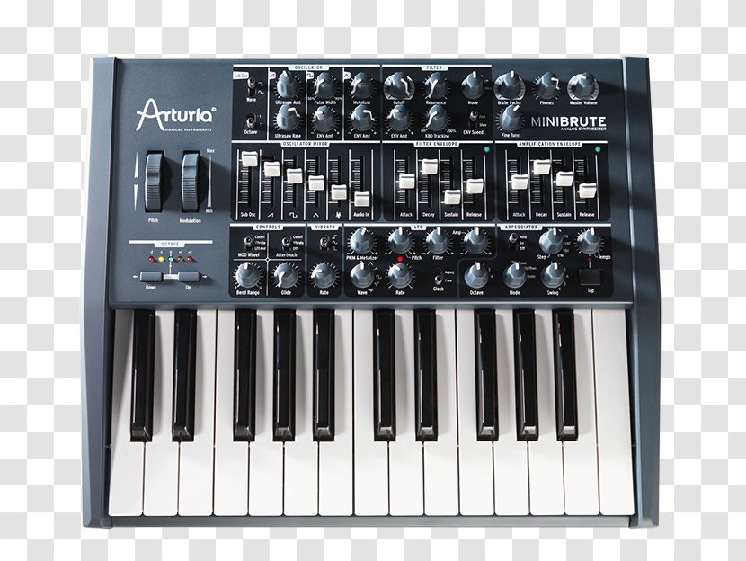 Arturia MiniBrute Steiner-Parker Synthacon Sound Synthesizers Analog Synthesizer - Frame - Modern Cv Transparent PNG