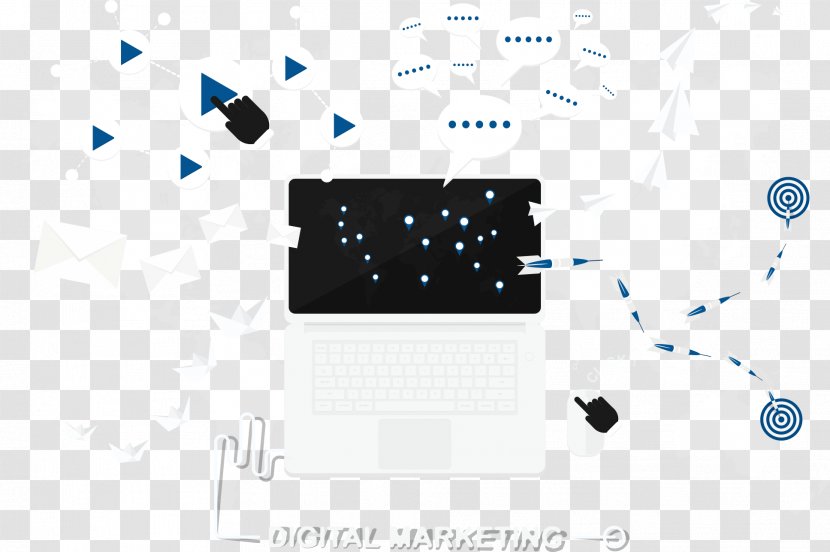 Laptop Airplane Paper - Technology - Vector With Transparent PNG