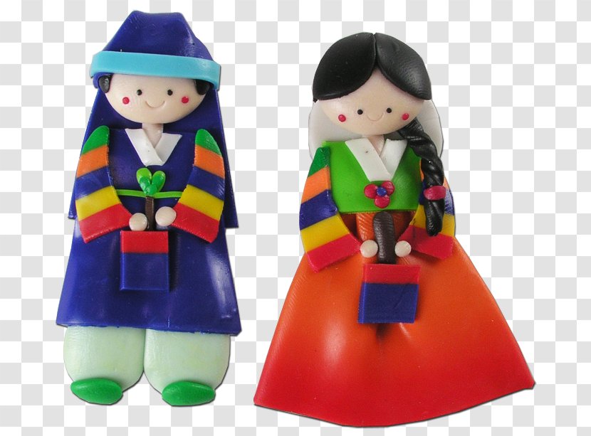 Doll Korea Hanbok Folk Costume Refrigerator Magnets - Frame - Clipart Transparent PNG