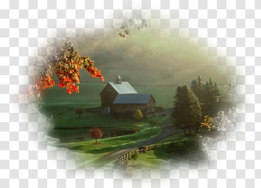 Vermont Farmhouse Landscape - House Transparent PNG