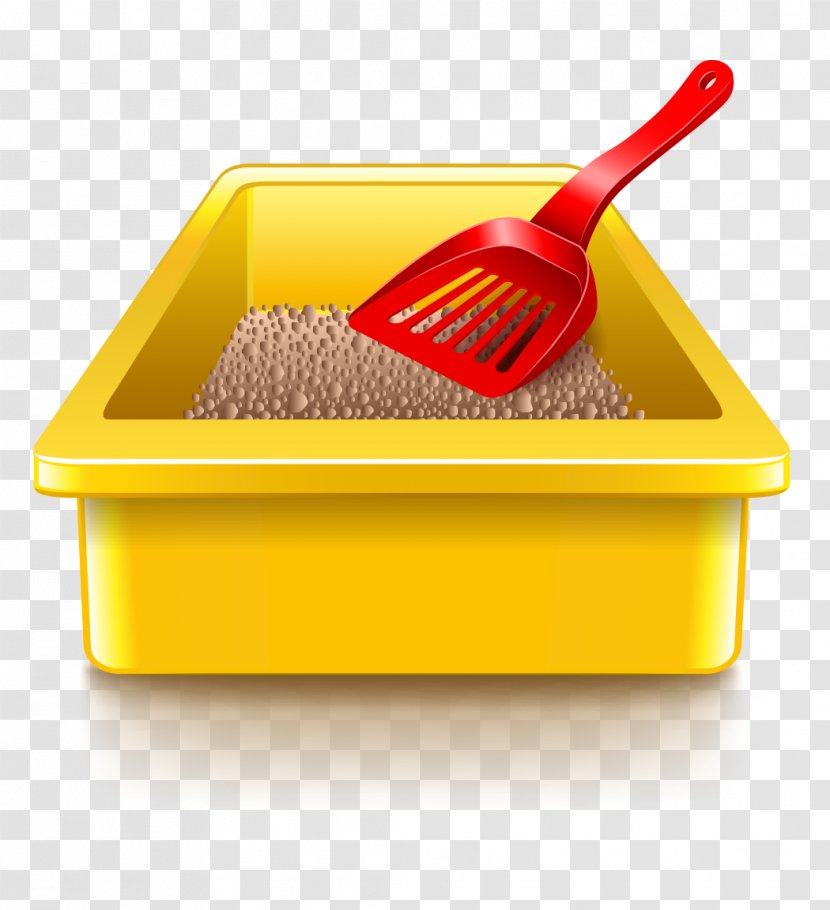 Icon - Toilet - Yellow Cartoon Cat Litter Transparent PNG