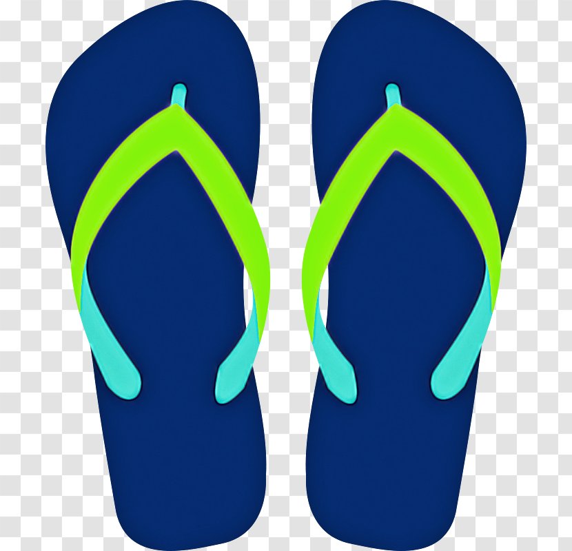 Flip-flops Footwear Cobalt Blue Green - Shoe Turquoise Transparent PNG