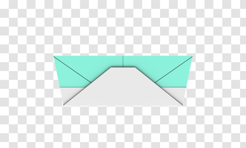 Teal Triangle Turquoise Rectangle - Origami Letters Transparent PNG