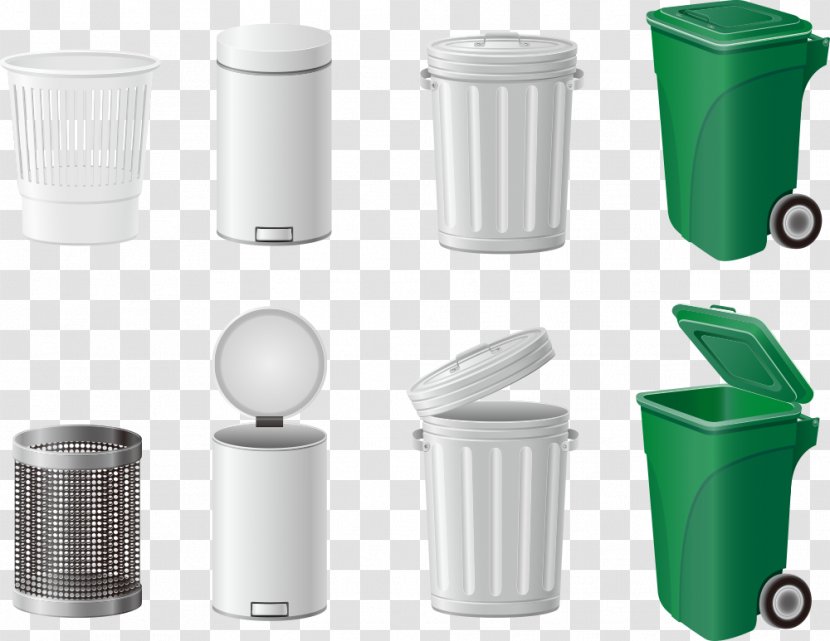 Waste Container Cartoon - Cylinder - Vector Trash Transparent PNG