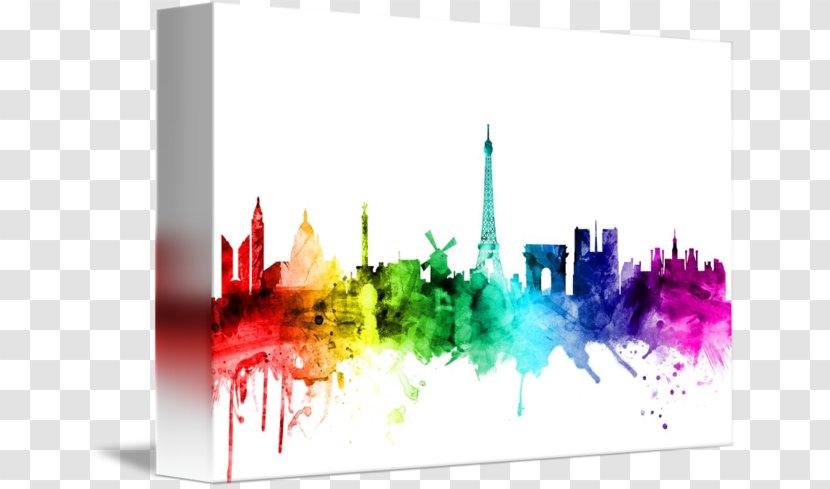 Skyline Canvas Print De Stijl Artist - Cityscape - Paris Transparent PNG