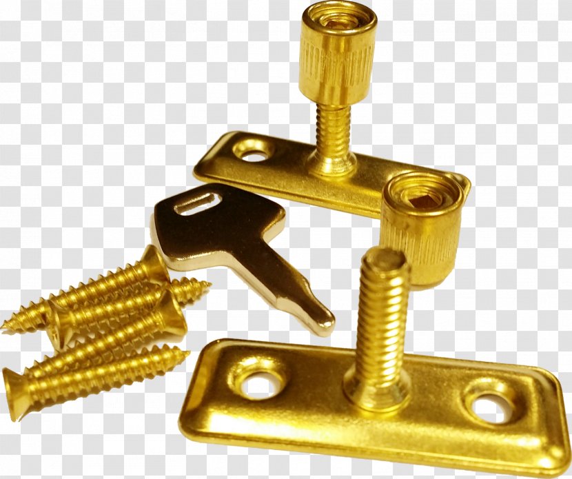 Casement Window Lock Brass Stay - Shackle Transparent PNG