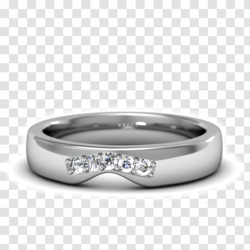 Wedding Ring Diamond Silver - Palladium Transparent PNG