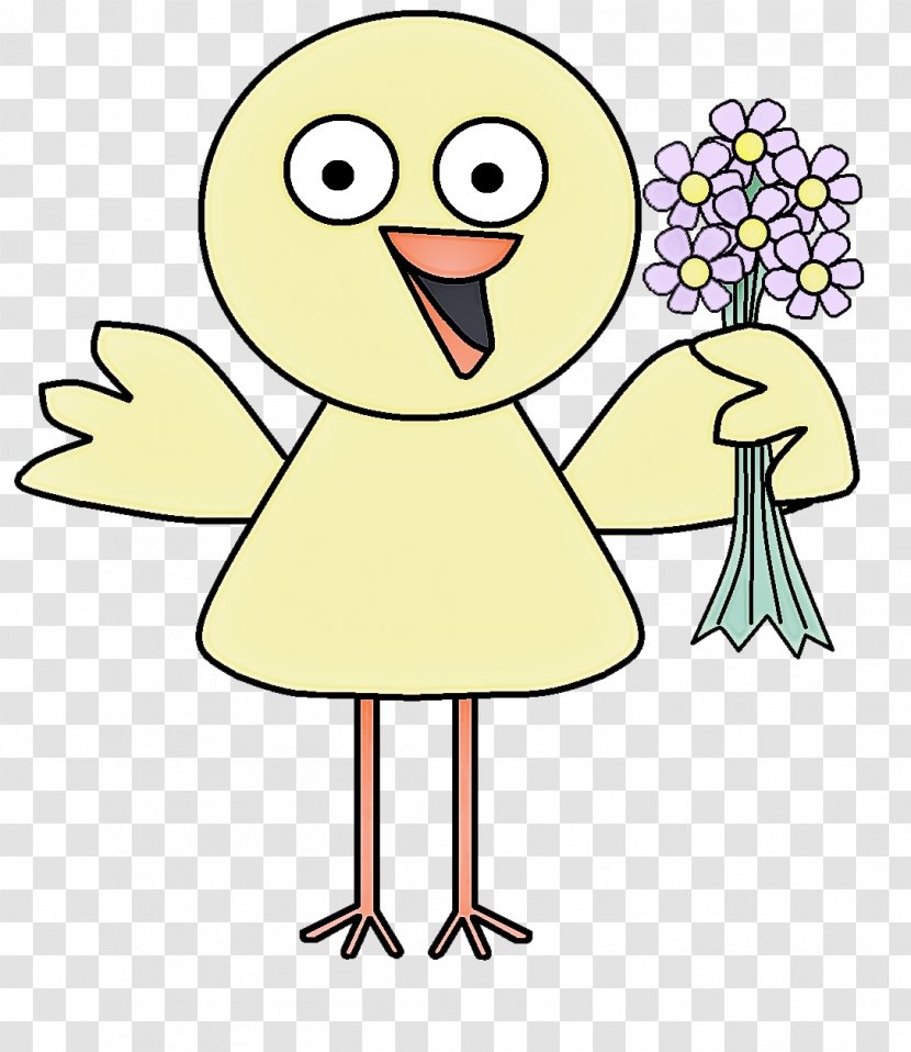 Cartoon Yellow Bird Beak Happy - Smile Transparent PNG