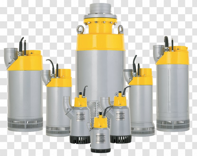 Submersible Pump Atlas Copco Dewatering Slurry - Yellow - Donjoy Transparent PNG