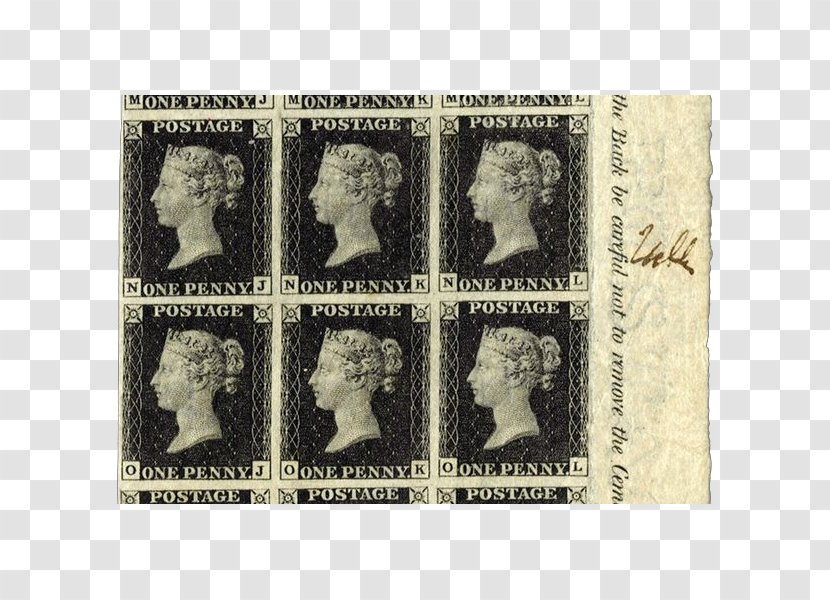Penny Black United Kingdom Postage Stamps Stamp Collecting - Postal Stationery Transparent PNG