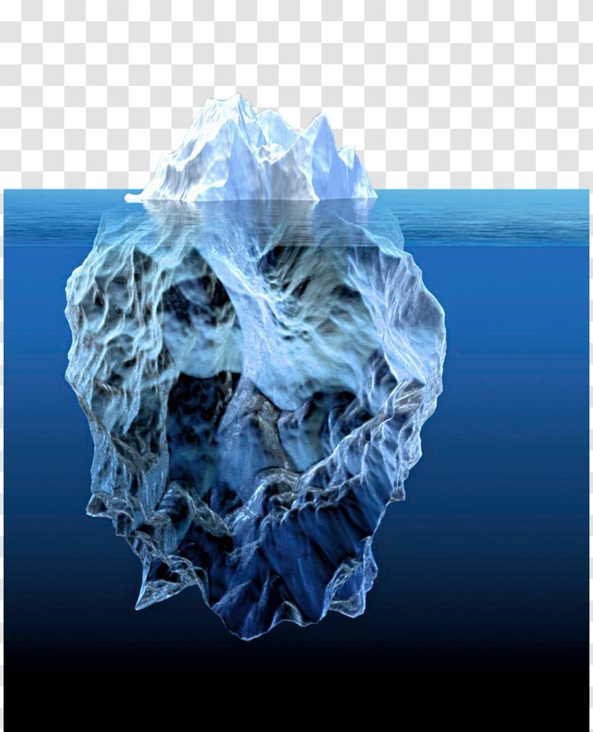 Antarctic Blue Iceberg Underwater - Ice - Corner Transparent PNG