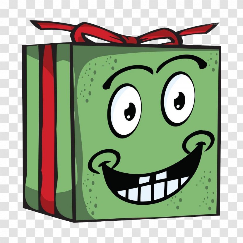 Smiley Emoticon Clip Art - Smile - Cartoon Green Gift Box Transparent PNG