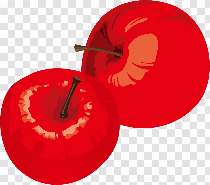 Apple Euclidean Vector Clip Art - Material - Red Pull Effect Element Free Transparent PNG