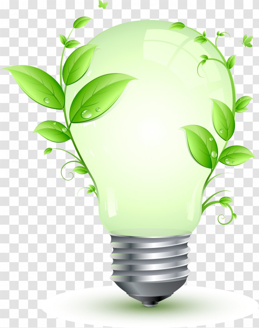 Energy Conservation Efficient Use Electricity Incandescent Light Bulb - Lighting - Vector Saving Transparent PNG