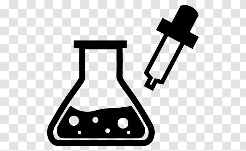Laboratory Flasks Chemistry Erlenmeyer Flask - Black - Experiment Transparent PNG