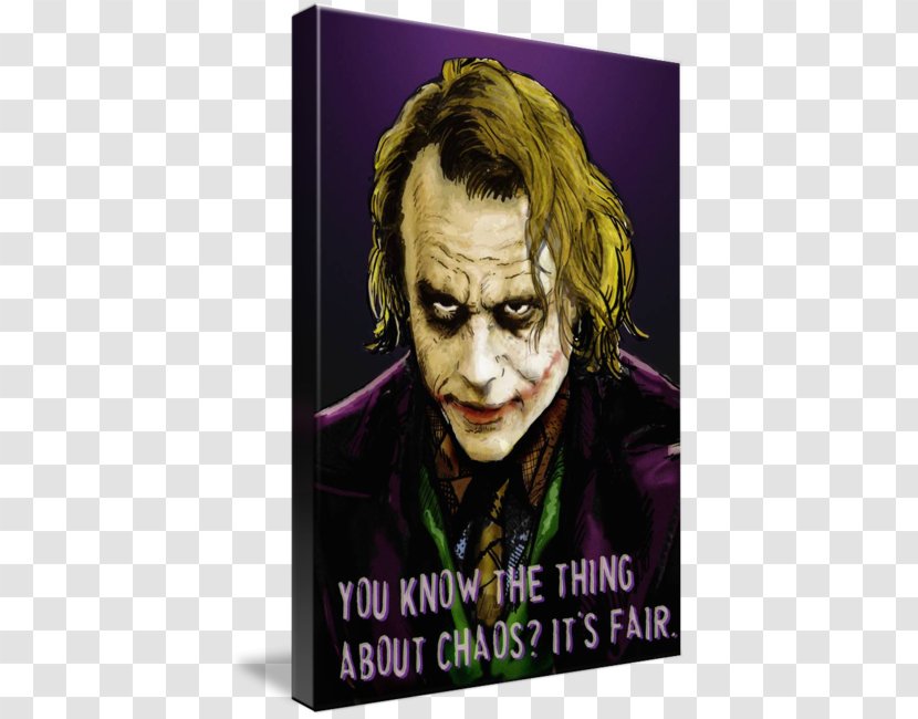 Joker Heath Ledger The Dark Knight Batman Canvas Transparent PNG
