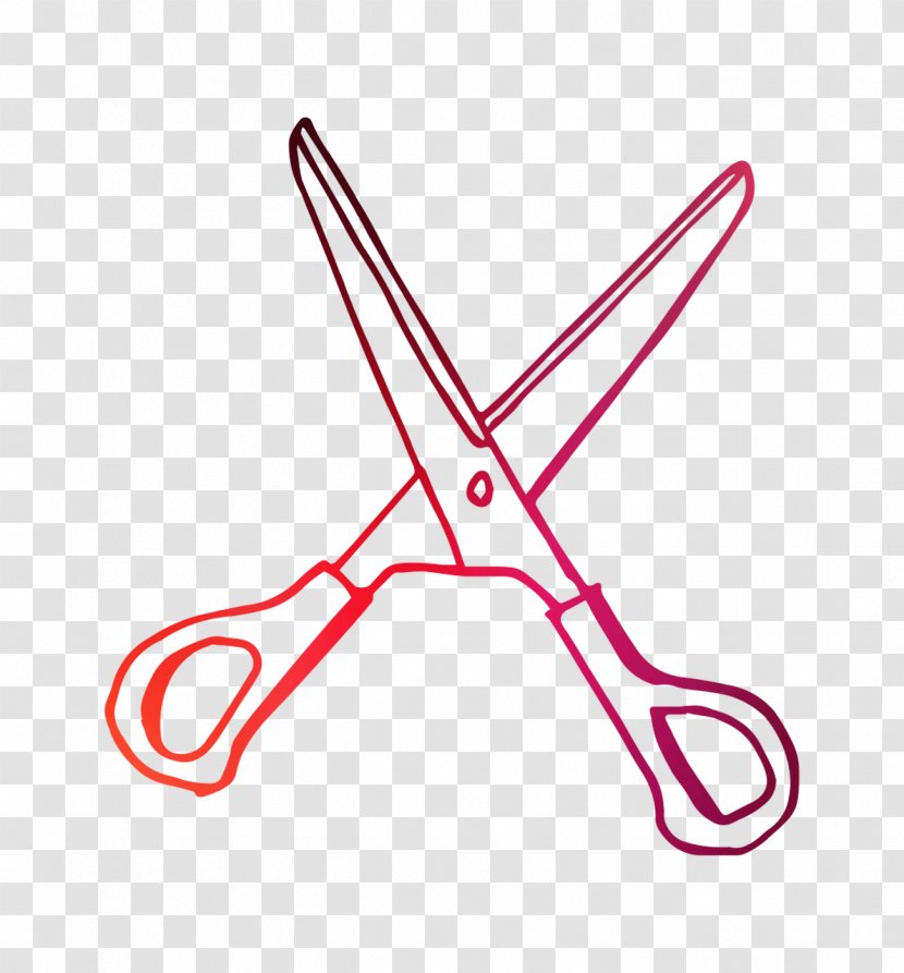Line Point Angle Clothing Accessories Clip Art - Scissors - Pink M Transparent PNG