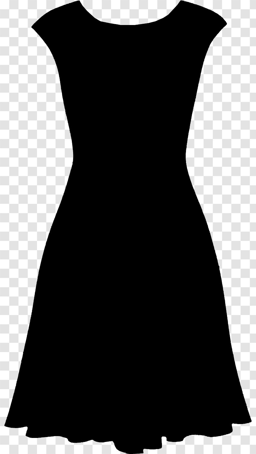 Little Black Dress Sleeve Neck Silhouette - White - Blackandwhite Transparent PNG