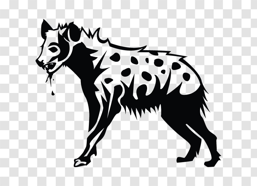 Striped Hyena Spotted Drawing - Wildlife Transparent PNG