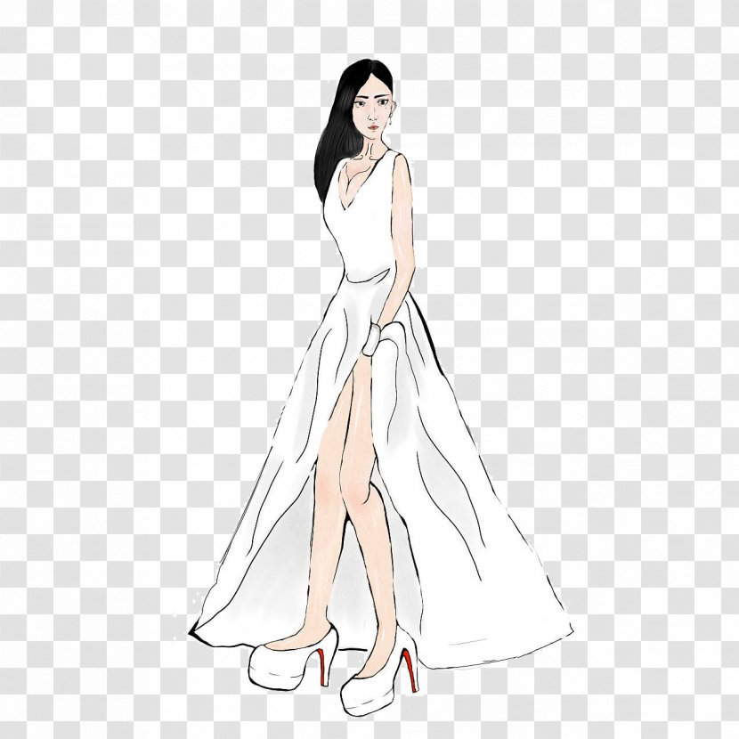 Clothing Formal Wear Gown - Watercolor - Lady Dress Design Transparent PNG