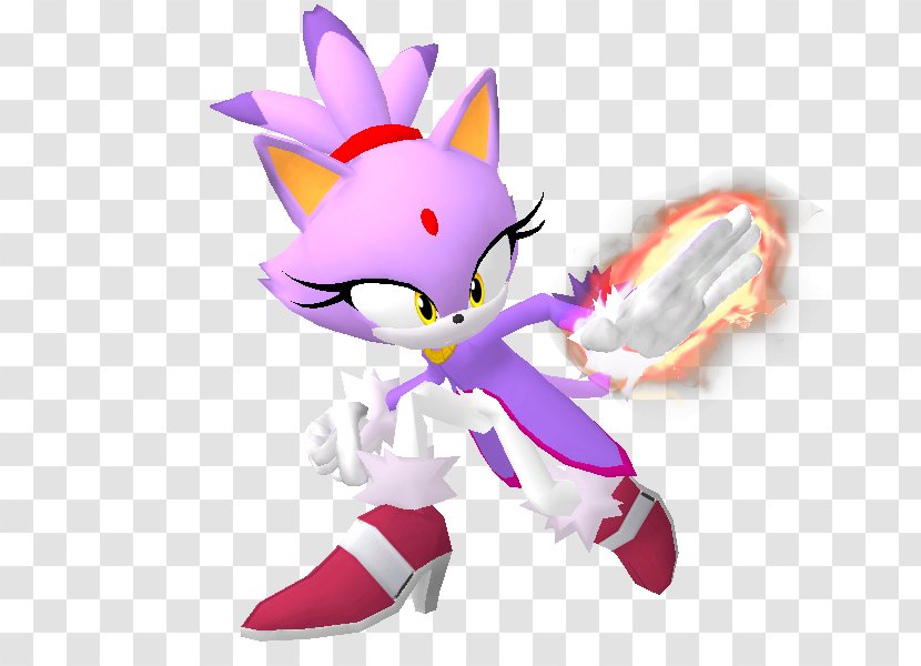 Blaze The Cat Sonic Hedgehog Rendering Transparent PNG