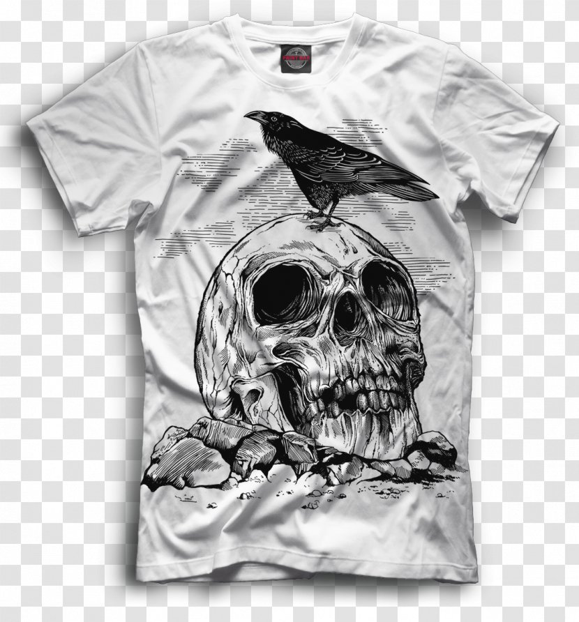 T-shirt Top Drawing Clothing - Crop - Fashion Skull Print Transparent PNG