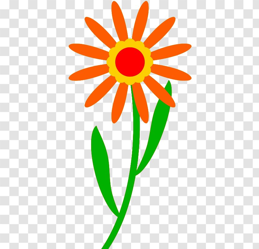 Microsoft Clip Art - Daisy - Orange Flower Transparent PNG