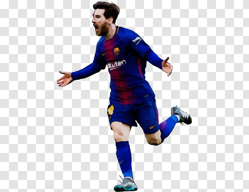 Messi Cartoon - Soccer - Sleeve Electric Blue Transparent PNG