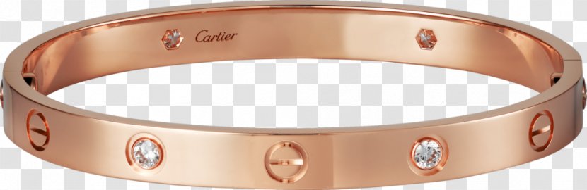 Love Bracelet Cartier Gold Diamond - Wedding Ring Transparent PNG