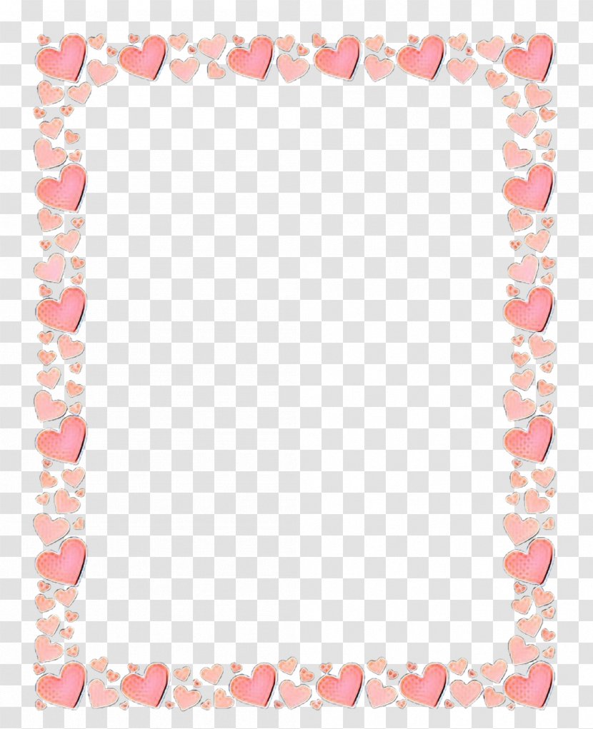 Vintage Border Frame - Heart - Rectangle Pink Transparent PNG
